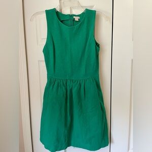 J. Crew Green Sleeveless Dress